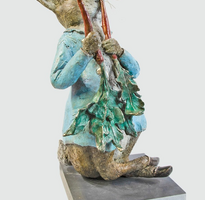 Peter Rabbit Eating Radishes Garden Sculpture